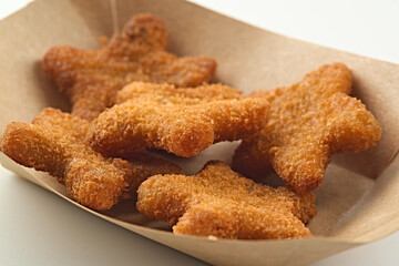 Fast food gourmet fried star colonel chicken nuggets