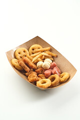 Fast food fried snacks box