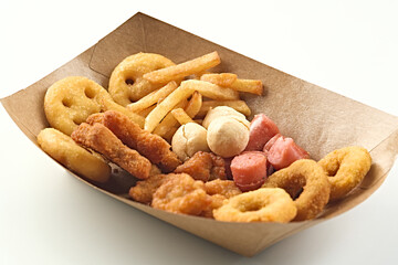 Fast food fried snacks box