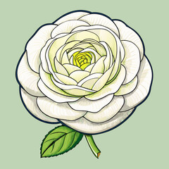vector illustration of a rose