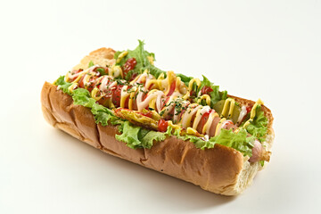 Western fast food American hot dog bun