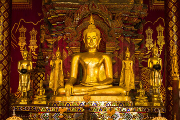 Buddha Statues, Images and Temples in Thailand. Thai Buddhist Art and Sculptures Collection. Sacred...