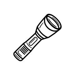 The simple line art of a flashlight makes it perfect for designing logos and icons that symbolize flashlights