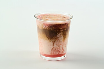 Summer refreshing drink rose coconut milk coffee