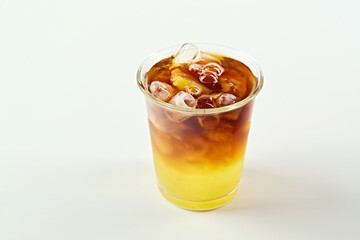 Summer refreshing drink lemon ice tea