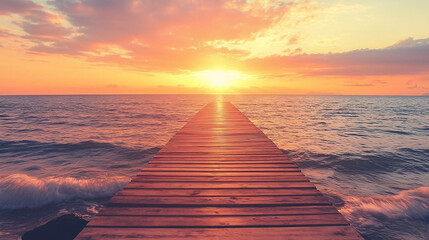 sunset on the pier