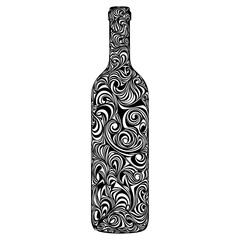 Artistic Black and White Bottle Design 6