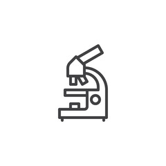 Microscope line icon