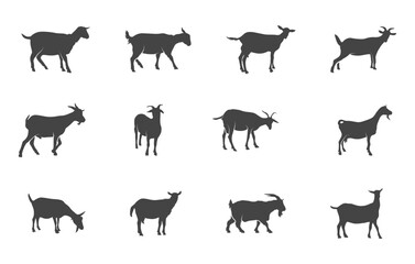 Saanen goat svg, Saanen goat silhouette, Dairy goat svg, Dairy goat silhouette, Goat svg, Goat silhouette.