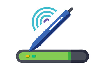 Stylus pen connecting to a device with wireless signal