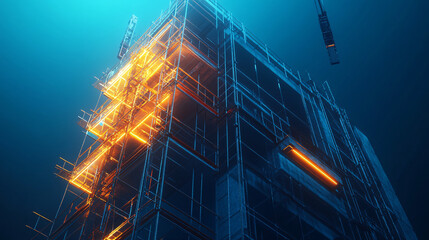 abstract background with blue lines