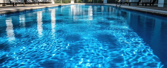 Obraz premium Crystal Reflections in the Courtyard Pool