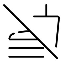 No Food Prohibition Sign Line Icon
