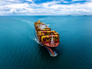 shipping logistic cargo container ship import export goods and distributing products to dealer and...