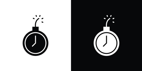 Deadline icon Set collection. Vector silhouette. © Extra