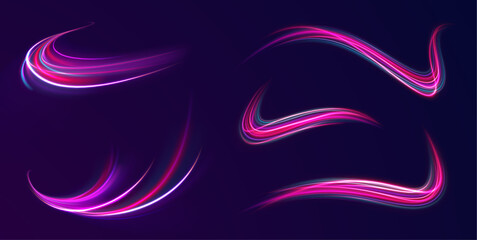 Fototapeta premium png shine movement transparent vector glowing tornado flash sparkle wave ring ellipse dynamic line bright curve background energy futuristic magic blue wind effect