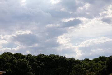 sky and thunderclouds over the mountain. Beautiful landscape