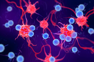 Colorful Abstract Representation of Human Immune System