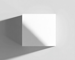 Blank square object casts a diagonal shadow