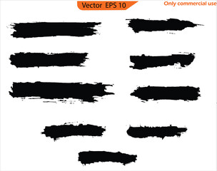 Set of vector grunge banners. Vector grunge banners. Grunge banners set. Black ink line, grunge brush strokes, ink paint set, EPS 10. clip art, Paint splatter Paint stroke. Only commercial use	

