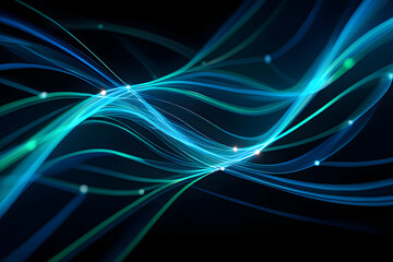 Abstract Blue Light Wave Motion Design Background