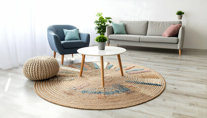 Stylish living room setup featuring modern furniture and decor