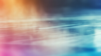 beautiful abstract composition featuring multicolored reflections orange and blue light flares ethereal white smoke and mysterious surreal shadows.