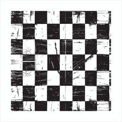 Distressed Checkerboard Texture Art
