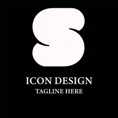 Creative S letter flat monogram modern brand unique logo design
