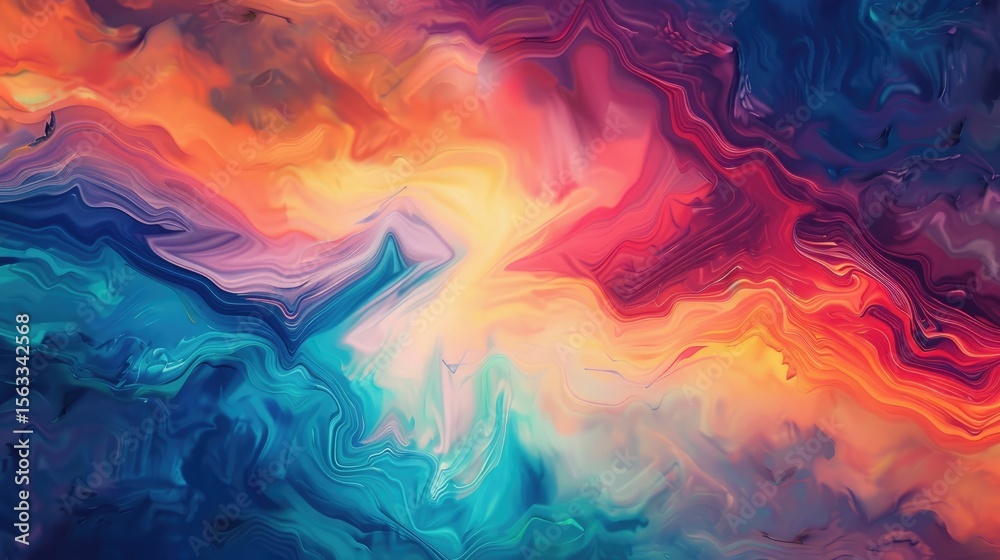 Poster abstract flowing fabric with vibrant color tones. dynamic textile design. background image of swirli