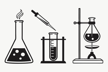 laboratory-and-chemistry-tools---black-icons-