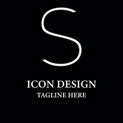 Letter S pencil thin logo design