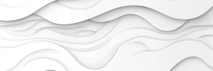 Obraz premium Minimalist White Texture with Abstract Ripple Wave Effect and Clean Curves in Monochrome Shades