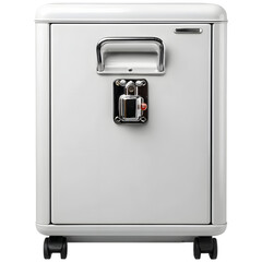 Compact rolling file cabinet with lock