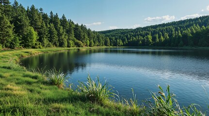 Fototapeta premium Enchanting Forest Lake