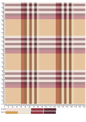 Seamless pastel pink tartan plaid pattern with colorful geometric squares for textile design