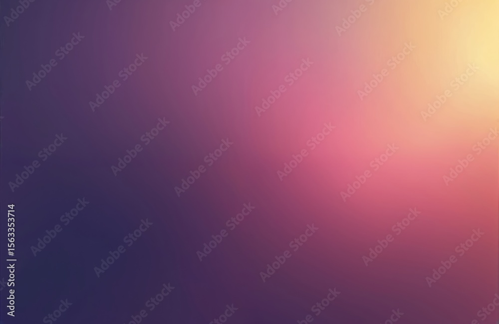 Poster abstract gradient background with purple pink and yellow colors. smooth transition of hues creates s