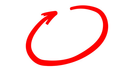 Red arrow isolated on transparent background