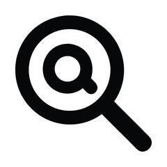 Black magnifying glass icon search symbol