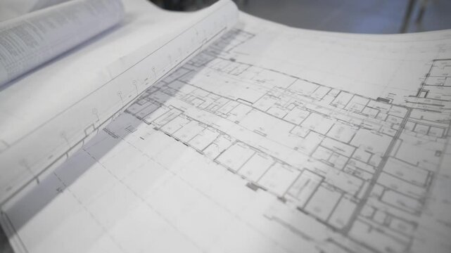 Schematic drawing maps space divisions clearly. Architectural clarity brings order to vision. House design takes early conceptual form
