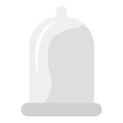 A classic condom. Hand drawn vector image.