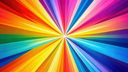A vibrant, colorful burst radiating from a central point, showcasing an array of vivid hues that inspire creativity and positive energy.