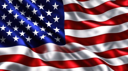 Obraz premium American flag waving