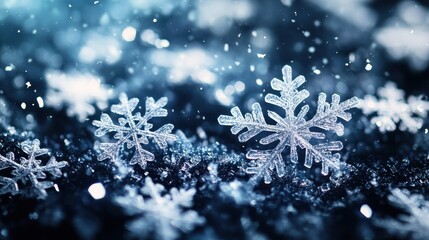 Snowflakes drift under moonlight enveloping a standard in a winter landscape for captivating night photography