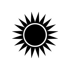 Sun Sign Icon Vector Flat and Clean Look