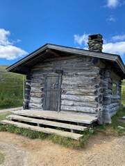 An old log cabin in Finnish Lapland
