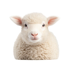 Fototapeta premium Adorable fluffy lamb with a gentle expression