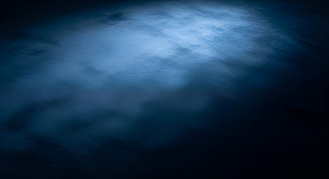 cloudy night sky with blue lightning tones, dramatic mood