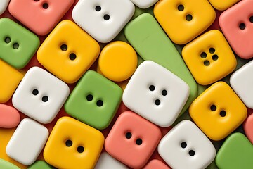 Colorful candy button background wallpaper design concept sweet treat confectionery food