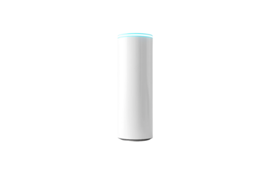Futuristic smart assistant gadget designed for seamless home automation and intelligent connectivity isolated on transparent background PNG